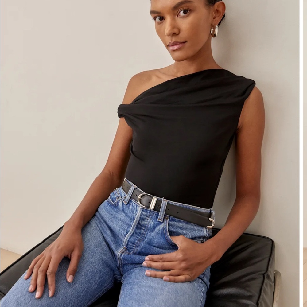 Reformation Black Cello Knit Top Medium - Picture 4 of 4